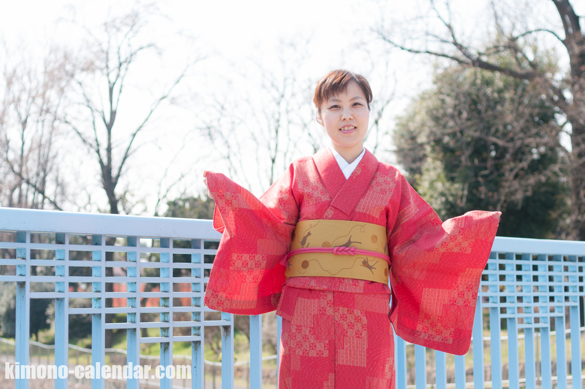 半幅帯 ウール 単