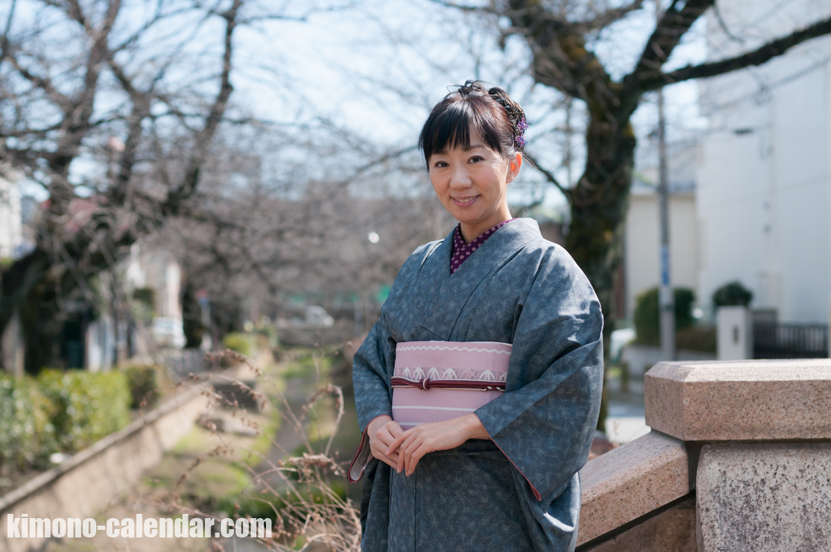 正絹 袷 半幅帯