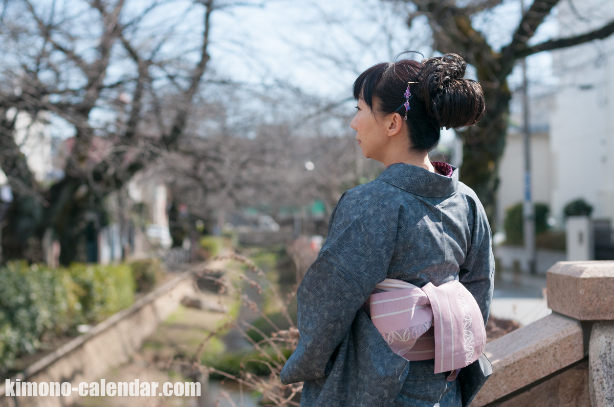 正絹 袷 半幅帯