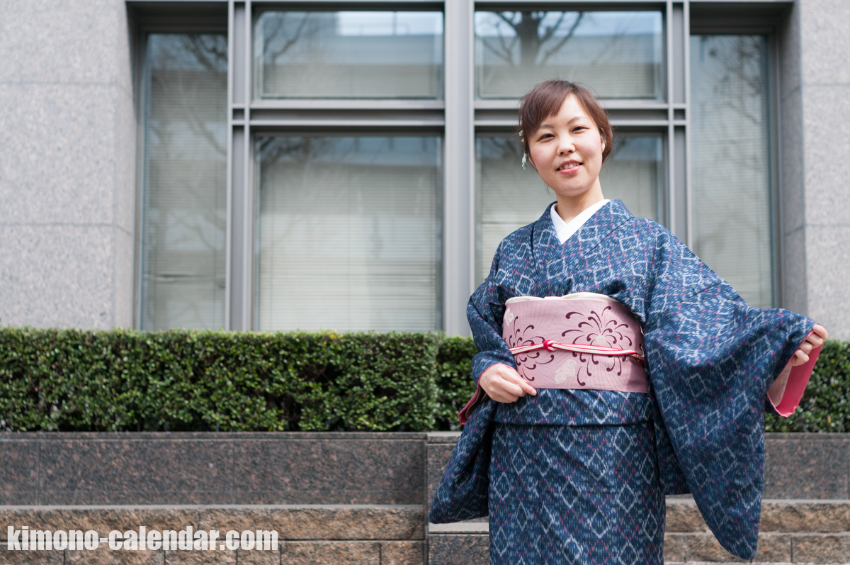 正絹 袷 半幅帯