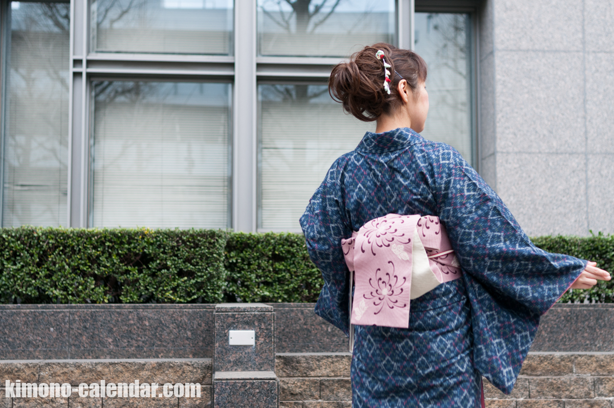 正絹 袷 半幅帯