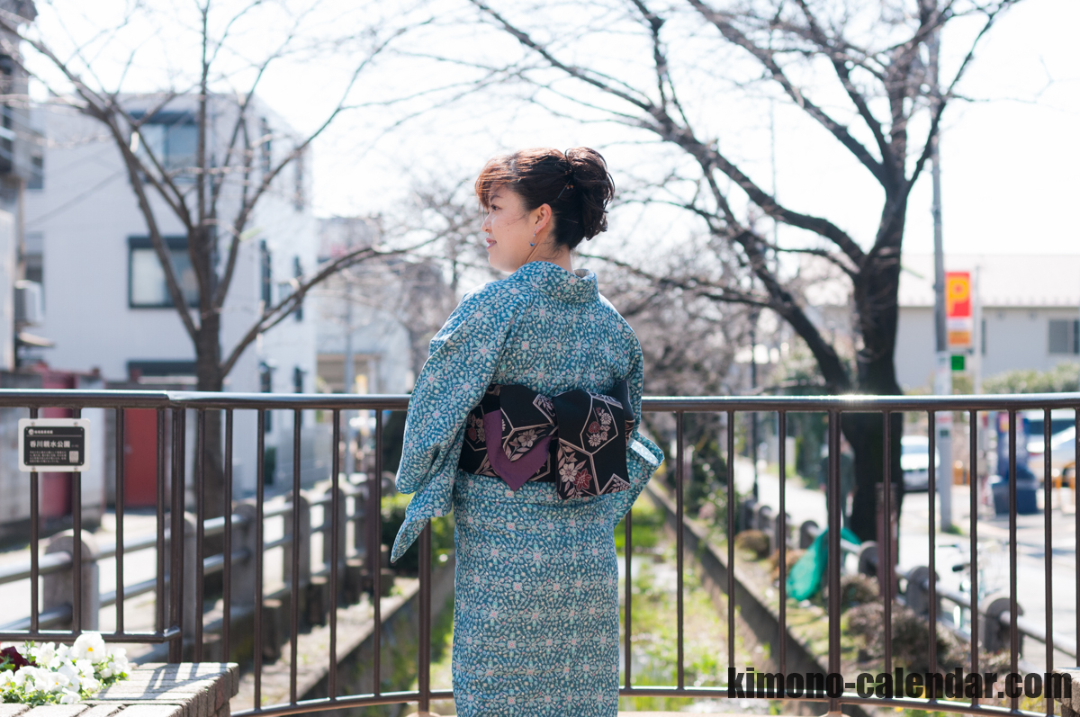 ウール 単 半幅帯