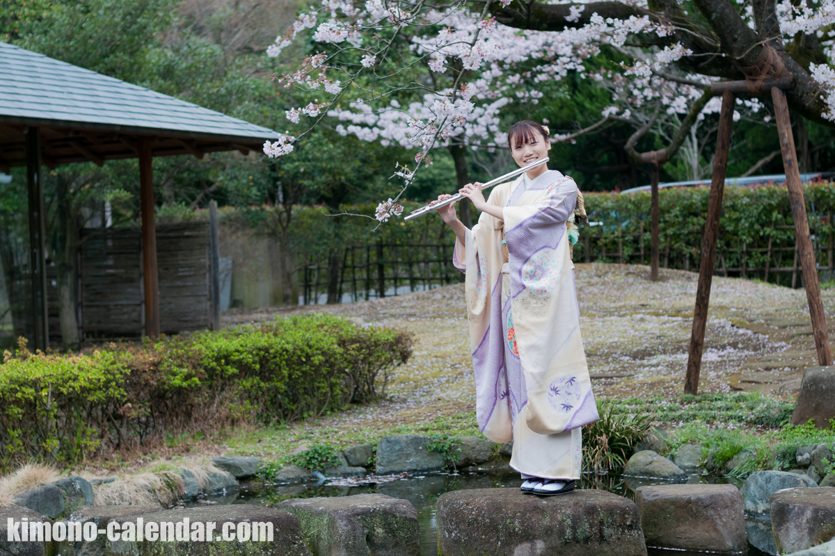 JKCO2109作家もの Saleアート帯 見事な手描き桜花の高級正絹袋帯+
