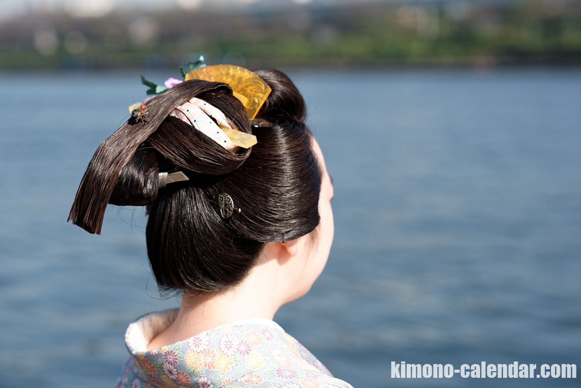 日本髪 お梶 先笄(さっこう) 割笄(さきこうがい)