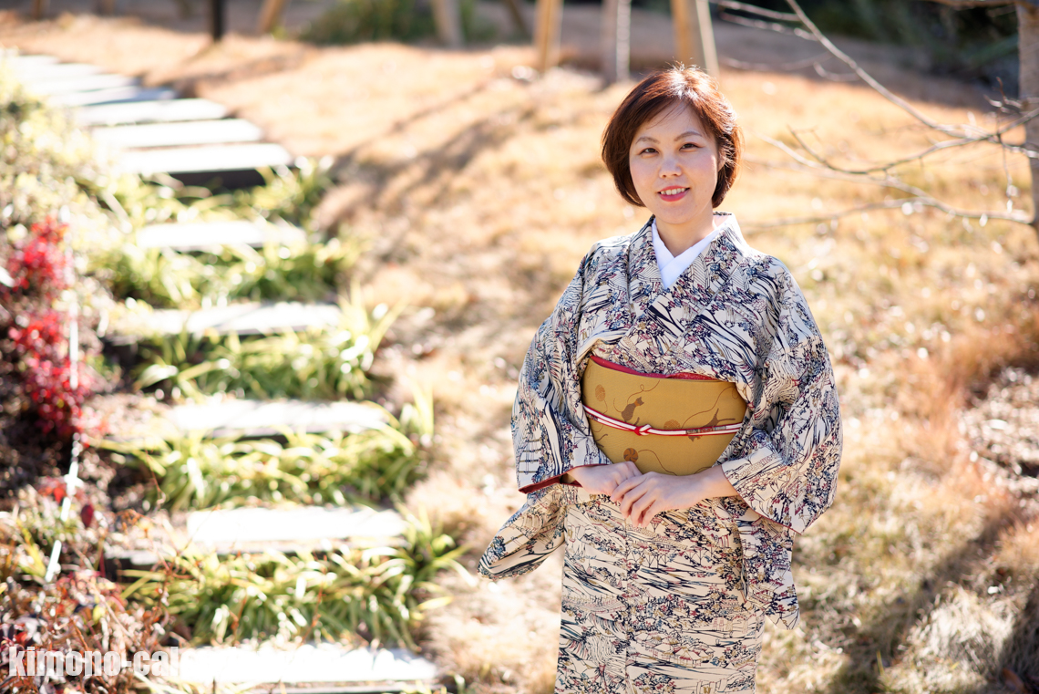 白い正絹の着物