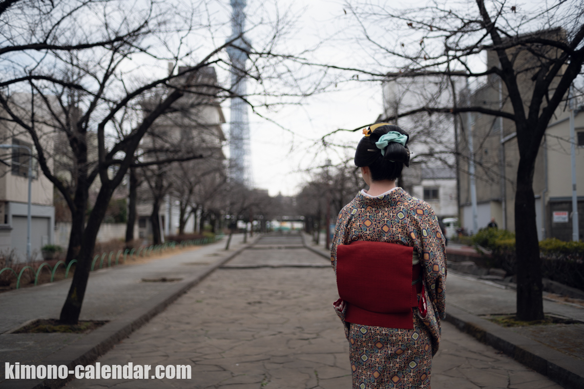 女性の上半身後姿写真