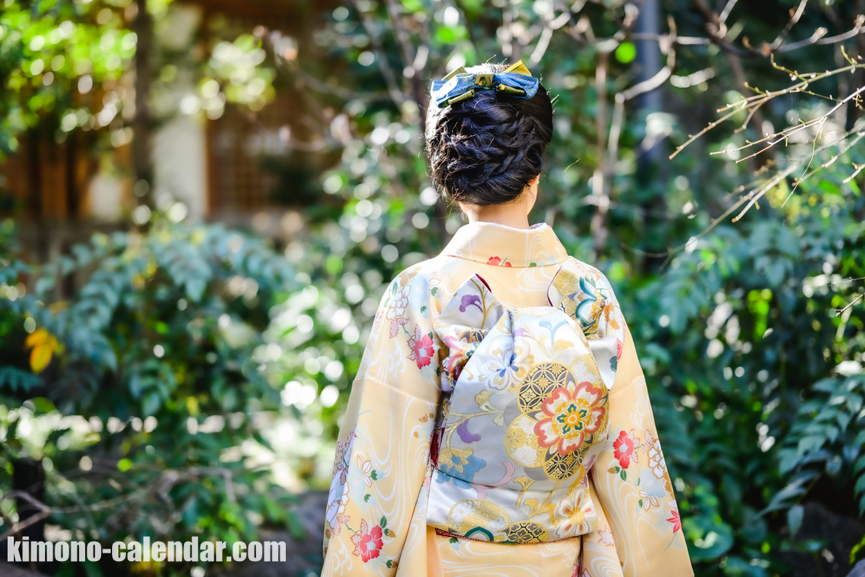 女性の上半身後姿写真